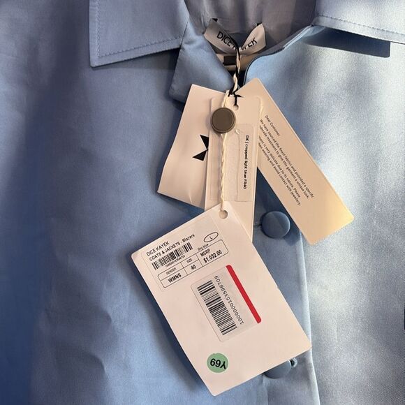 DICE KAYEK Suit Jacket Sky Polyester, Silk - Blue size Large NWT $1032 - Picture 4 of 7